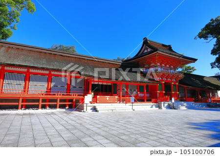 【大分県】晴天の宇佐神宮の上宮 105100706
