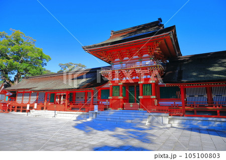 【大分県】晴天の宇佐神宮の上宮 105100803