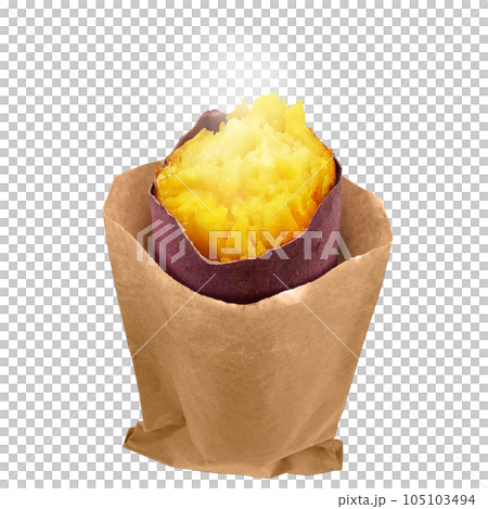焼き芋 イラスト リアル 105103494