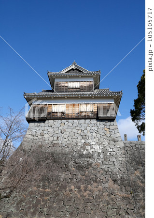 Famous Landscape of Kumamoto Castle in Northern Kyushu, Japan. 105105717