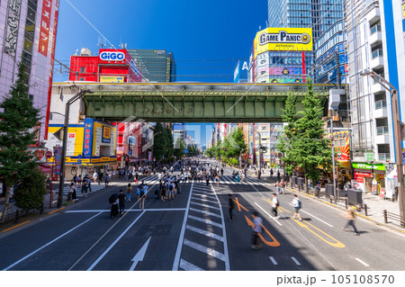 《東京都》秋葉原電気街の歩行者天国 《東京都》秋葉原電気街の歩行者天国 105108570
