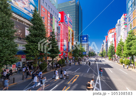 《東京都》秋葉原電気街の歩行者天国 《東京都》秋葉原電気街の歩行者天国 105108583