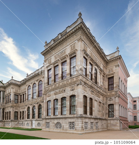 Dolmabahce Palace, or Dolmabahce Sarayi, located in the Besiktas district, Bosphorus, Istanbul, Turkey 105109064