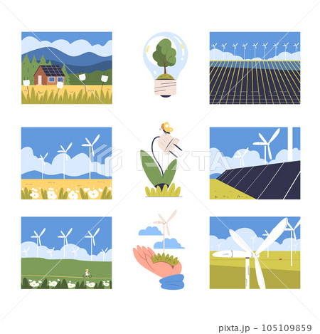 Ecology and Planet Preservation with Eco Life Vector Set Ecology and Planet Preservation with Eco Life Vector Set 105109859