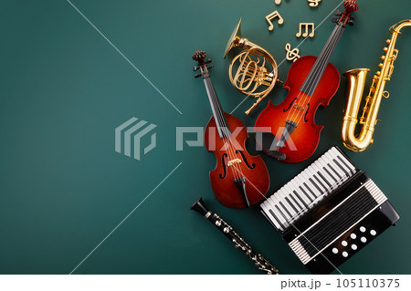 Back to music school concept. Music lesson school education concept, 105110375