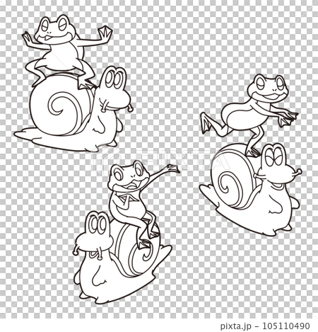 Frog and Snail Set coloring page 105110490