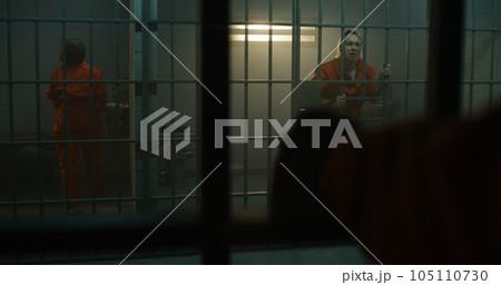 Insane female prisoner yells at neighbor inmate in jail Insane female prisoner yells at neighbor inmate in jail 105110730