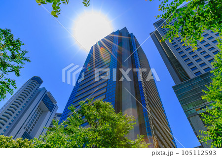 東京 港区港南の都市風景 品川グランドコモンズのオフィスビル 東京 港区港南の都市風景 品川グランドコモンズのオフィスビル 105112593