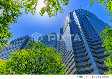 東京 港区港南の都市風景 品川グランドコモンズのオフィスビル 東京 港区港南の都市風景 品川グランドコモンズのオフィスビル 105112609