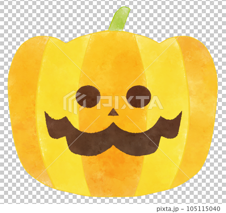 Jack-O-Lantern-style Halloween simple cute watercolor illustration Jack-O-Lantern-style Halloween simple cute watercolor illustration 105115040