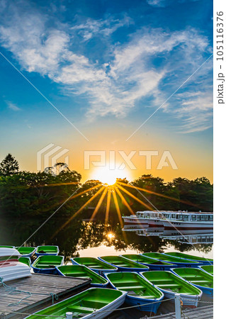 北海道　大沼国定公園の風景 105116376