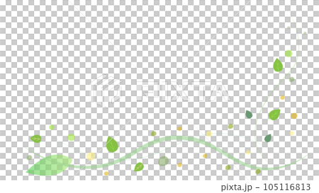 葉っぱとウェーブのベクター背景画像 105116813