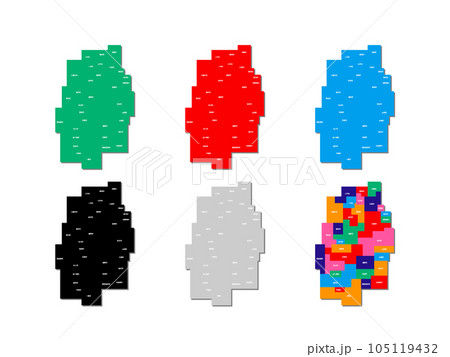 市町村入り地図＿岩手県＿デフォルメ-01 105119432