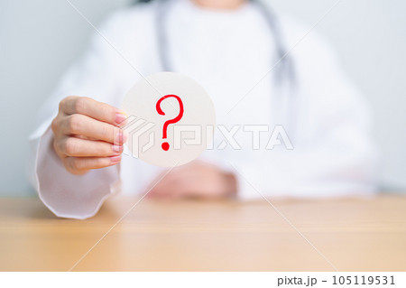 Doctor show Questions Mark ( ? ) on paper. FAQ, frequency asked questions, Answer, Information, Communication, Health, Diagnosis and Medical concept Doctor show Questions Mark ( ? ) on paper. FAQ, frequency asked questions, Answer, Information, Communication, Health, Diagnosis and Medical concept 105119531