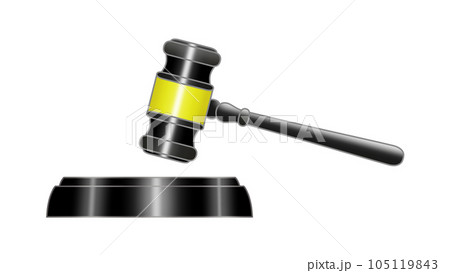 ガベルとサウンドブロック(小槌、オークションハンマー、台、裁判) ガベルとサウンドブロック(小槌、オークションハンマー、台、裁判) 105119843