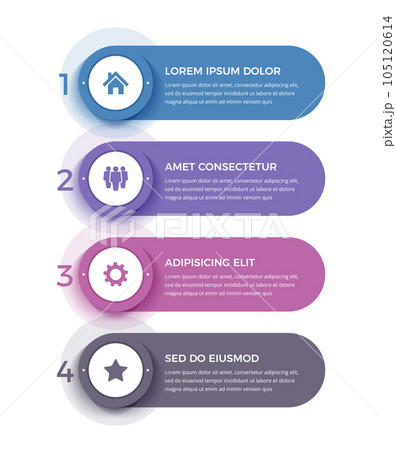 Infographic Template with 4 Steps 105120614