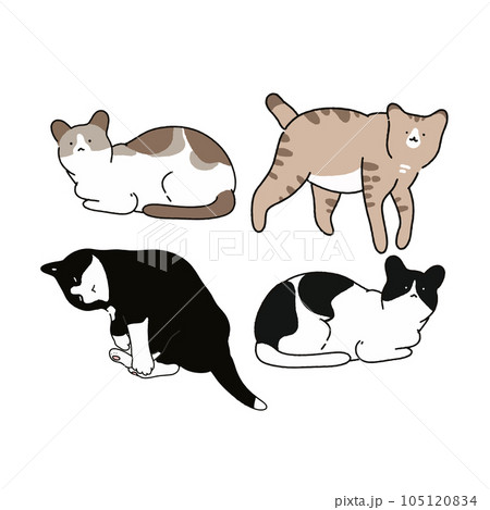 vector set of cat vector set of cat 105120834