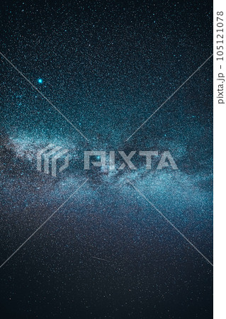 Blue color background Real Night Sky Stars With Milky Way Galaxy. Natural Starry Sky Background Blue color background Real Night Sky Stars With Milky Way Galaxy. Natural Starry Sky Background 105121078
