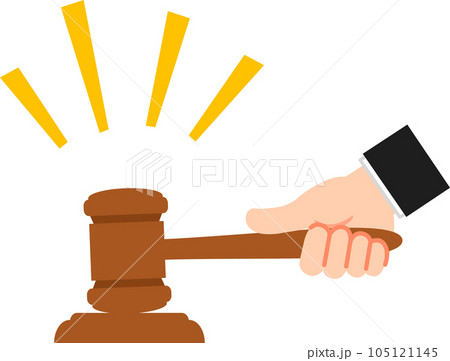 ガベルを打ち下ろす手 105121145