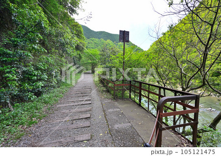 初夏の旧福知山線 廃線を利用したハイキングコース 渓谷とトンネル群 初夏の旧福知山線 廃線を利用したハイキングコース 渓谷とトンネル群 105121475