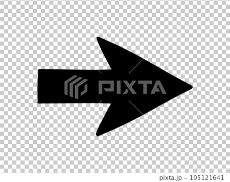 simple black right arrow illustration material 105121641