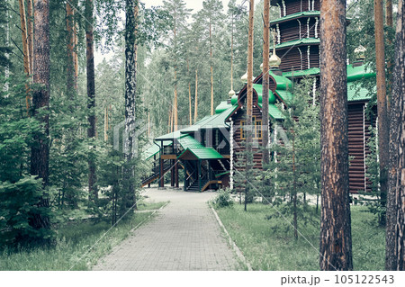 The Ganina Yama Monastery in the Yekaterinburg region, Russia, was built in memory of the Romanovs, the last royal family of Russia. High quality photo 105122543