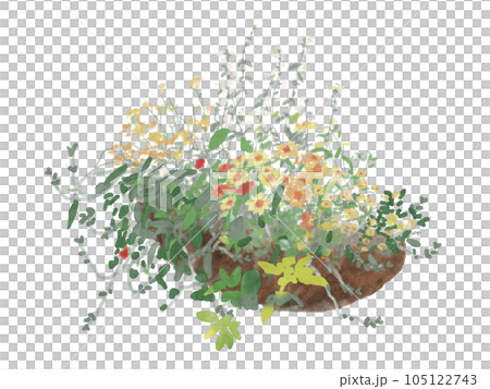 水彩橙色壁掛 105122743