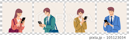 スマートフォンを使うビジネスパーソン スマートフォンを使うビジネスパーソン 105123034