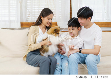 Asian family in action. Asian family in action. 105123466
