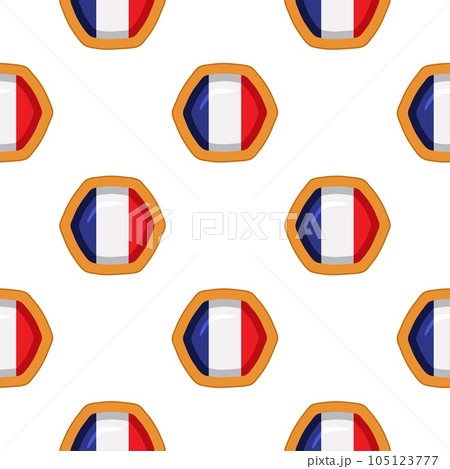Pattern cookie with flag country France in tasty biscuit 105123777