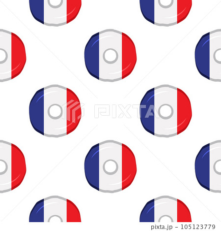 Pattern cookie with flag country France in tasty biscuit 105123779
