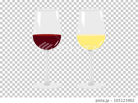 Pouring red and white wine into glasses Pouring red and white wine into glasses 105123902