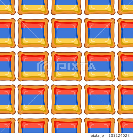 Pattern cookie with flag country Armenia in...のイラスト素材 [105124028] - PIXTA