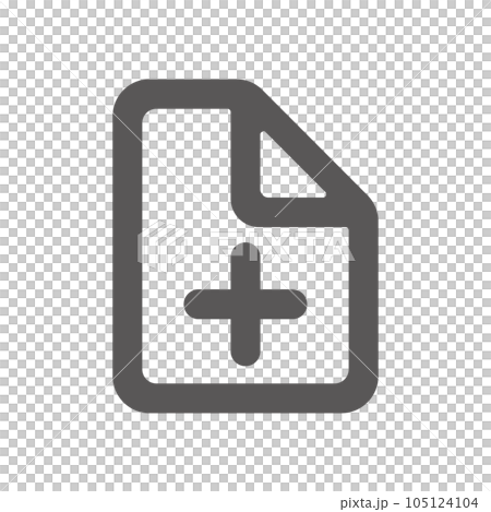 Simple and easy-to-use add document icon for product design, application development and programming 105124104
