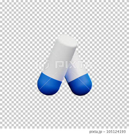 icon sticker realistic design on paper pills 3d 105124193