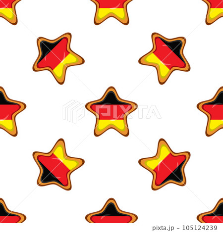 Pattern cookie with flag country Germany in tasty biscuit Pattern cookie with flag country Germany in tasty biscuit 105124239