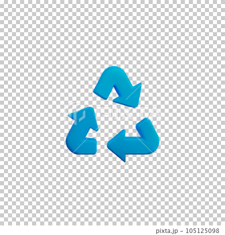 recycling symbol 3d 105125098