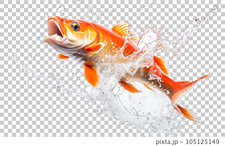 コイのイメージ - image of Koi fish - No1-4 Generative AI コイのイメージ - image of Koi fish - No1-4 Generative AI 105125149