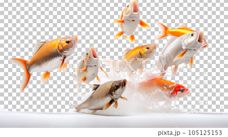 コイのイメージ - image of Koi fish - No1-8 Generative AI コイのイメージ - image of Koi fish - No1-8 Generative AI 105125153