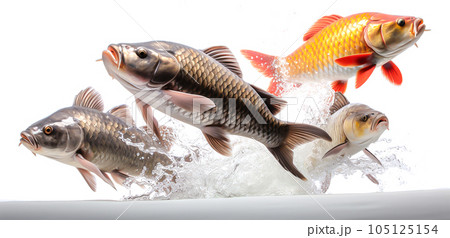 コイのイメージ - image of Koi fish - No1-9 Generative AI コイのイメージ - image of Koi fish - No1-9 Generative AI 105125154