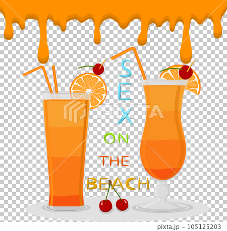 Various sweet tasty natural alcohol cocktail 105125203