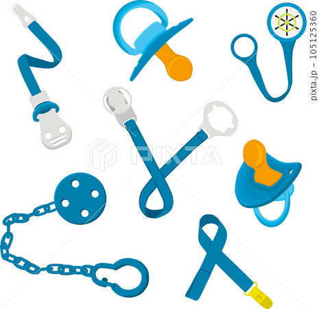 big set baby pacifiers, dummy with rubber nipple 105125360