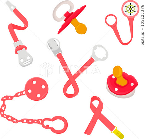 big set baby pacifiers, dummy with rubber nipple 105125376