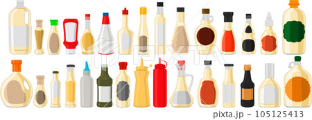 big kit varied glass bottles filled liquid garlic sauce big kit varied glass bottles filled liquid garlic sauce 105125413