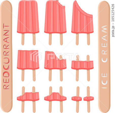 Big set various sweet tasty natural ice cream 105125426