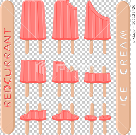 Big set various sweet tasty natural ice cream 105125426