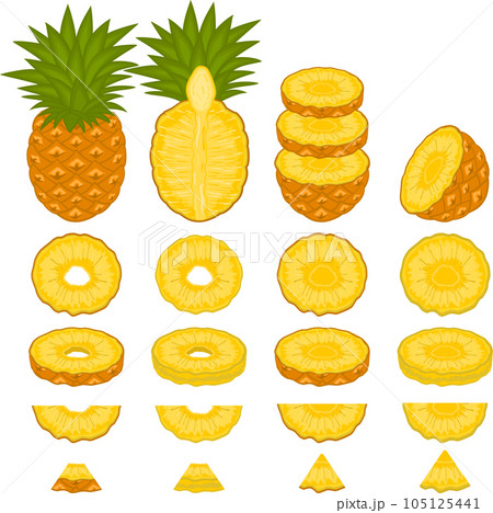 Sweet juicy tasty natural eco product pineapple 105125441