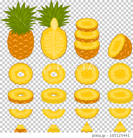 Sweet juicy tasty natural eco product pineapple 105125441