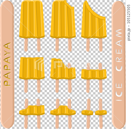 Big set various sweet tasty natural ice cream 105125505