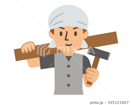 大工のイラスト 105125807